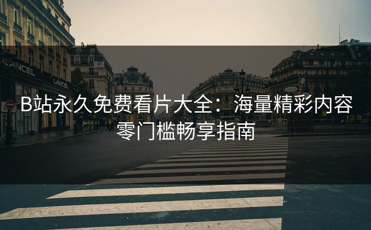 B站永久免费看片大全：海量精彩内容零门槛畅享指南