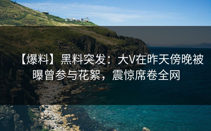 【爆料】黑料突发：大V在昨天傍晚被曝曾参与花絮，震惊席卷全网
